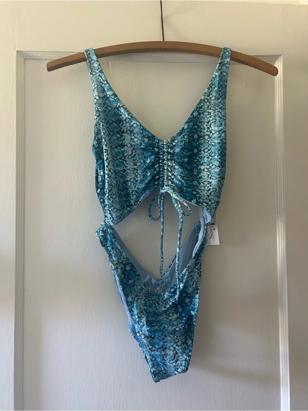 NWT Frankie's Bikinis Emma One Piece Swimsuit In Mamba - 27697 Size Large